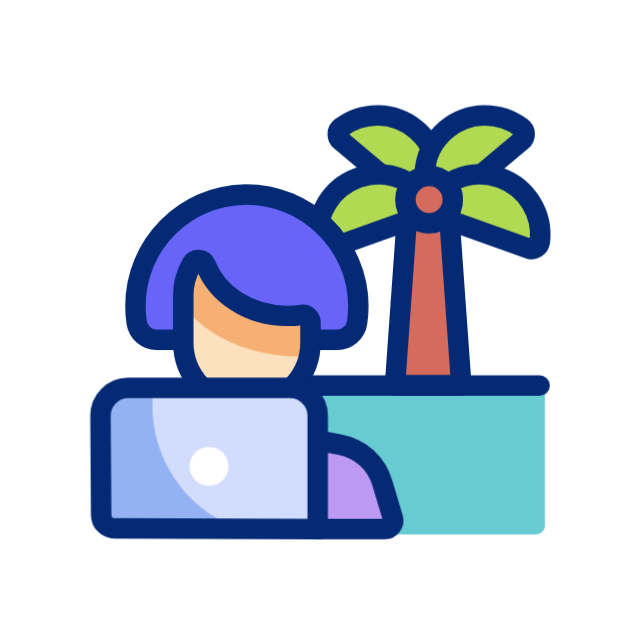 Image of a freelancer working in calm and relaxed environment